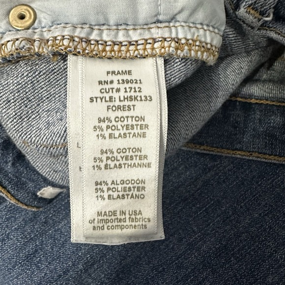 Frame Denim Jeans Women's Size 29 (fits 28) Le High Skinny Stretch Distressed - Picture 5 of 9